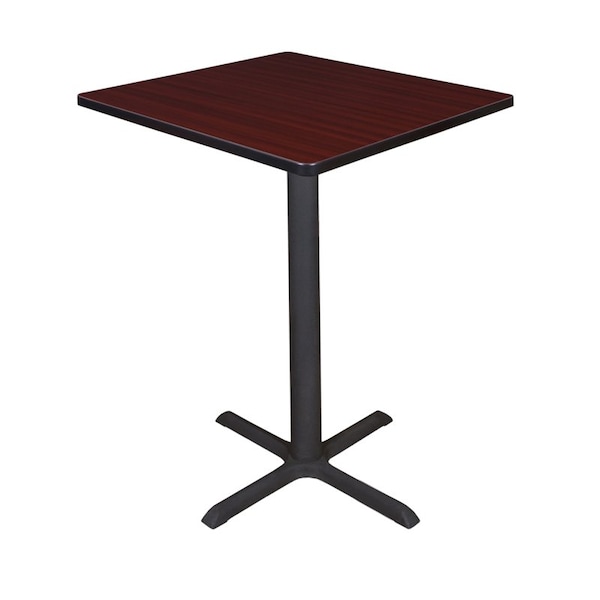 Cain Cain Cafe Tables, 30 W, 30 L, 42 H, Wood, Metal Top, Mahogany TCB3030MH - main